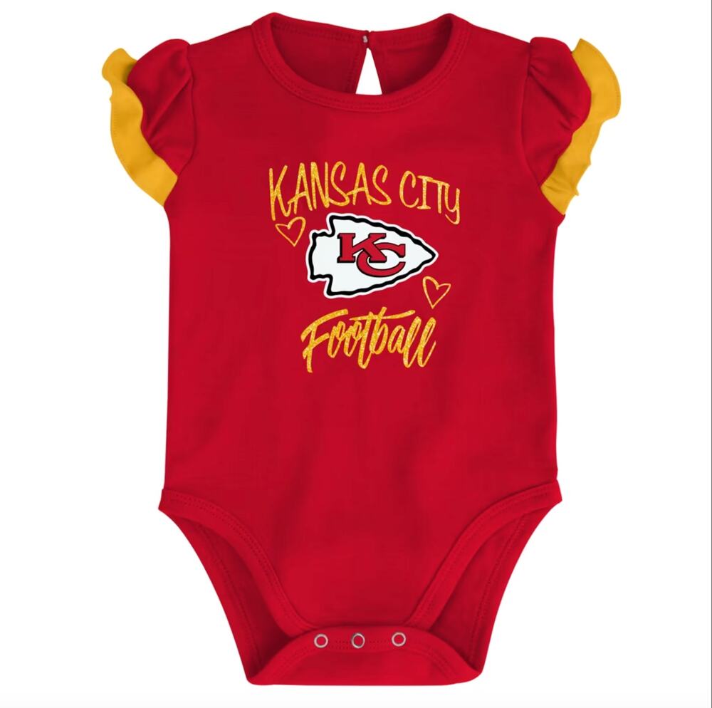 Kansas City Chiefs Onesie Football Bay 0-3 Months NEW NFL